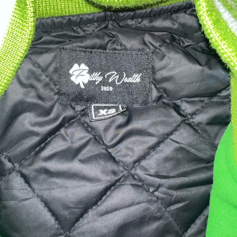 Cropped Green Varsity Jacket Extra Small - image 3